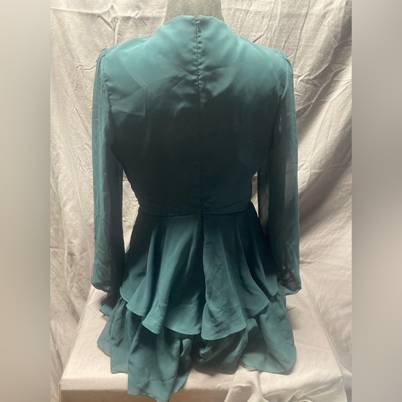 Alyce Paris Secret Dress Chiffon Romper dress M L - Picture 5 of 8